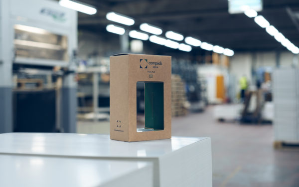 Cardboard frame packaging on display in the McLaren manufacturing base in Scotland